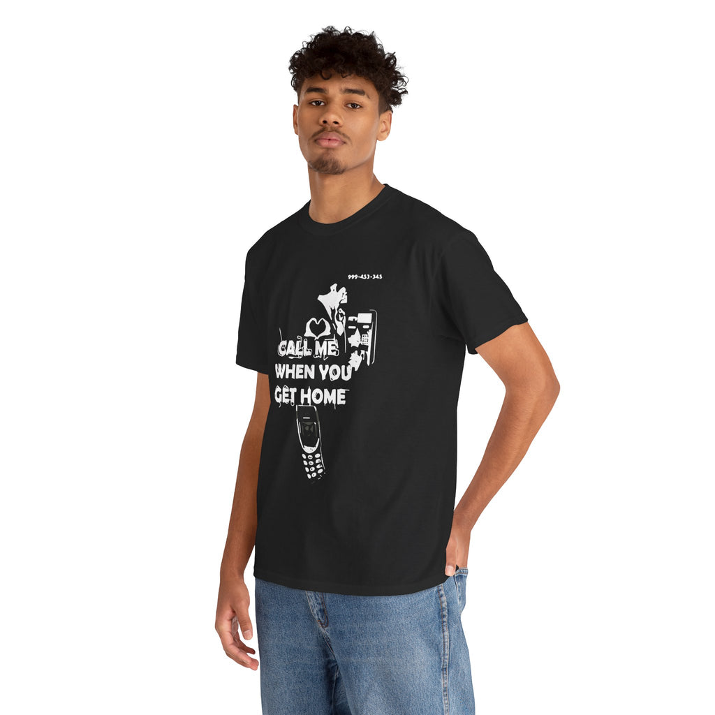 T-Shirt — Minimal Ghost Cat Illustration Tee