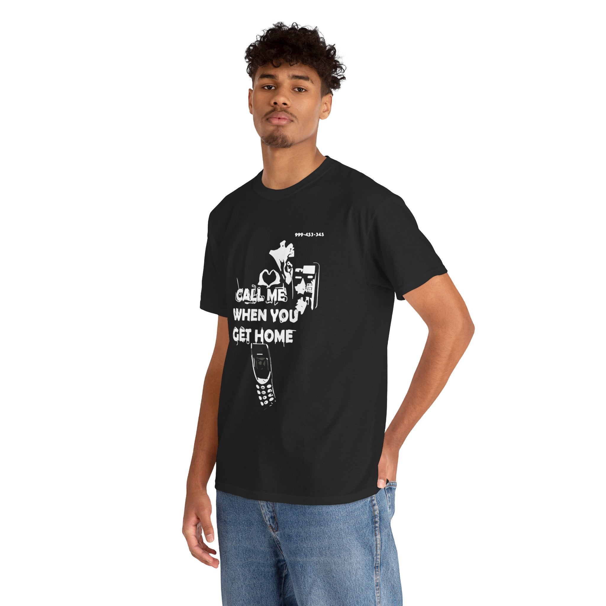 T-Shirt — Minimal Ghost Cat Illustration Tee